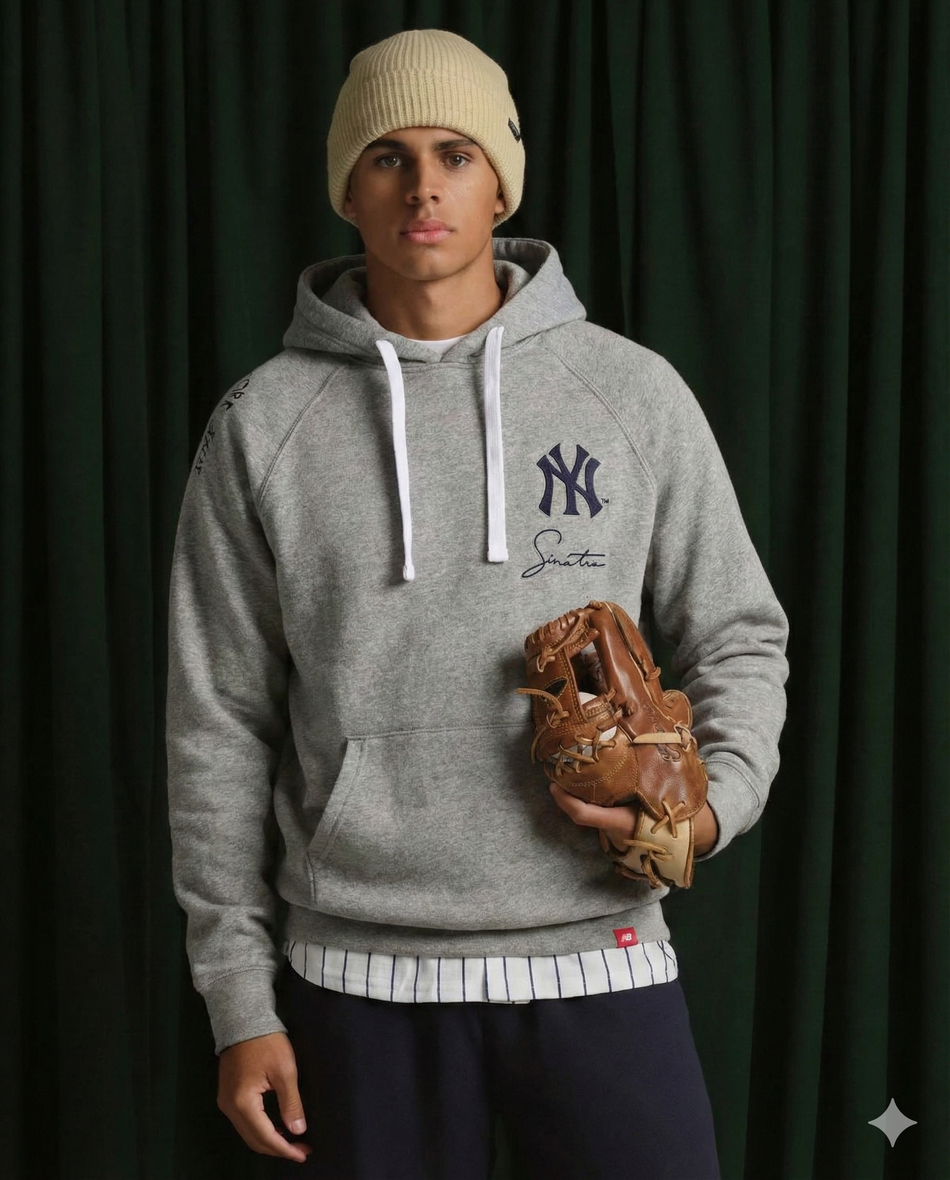 CENTER FIELD FRANK SINATRA GRAY OLSEN HOODIE