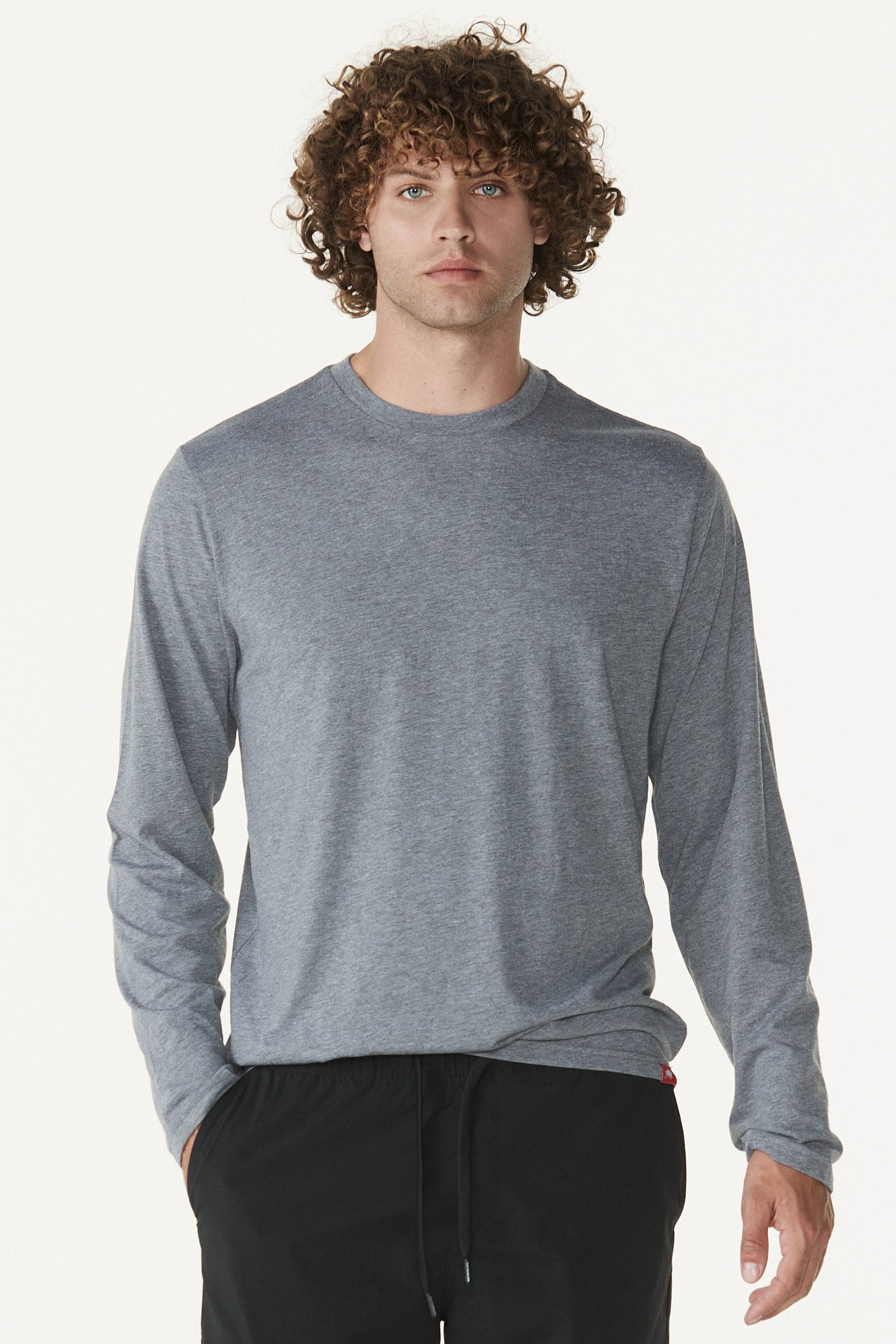 Sportiqe Men's Long Sleeve Shirt, Black / Small