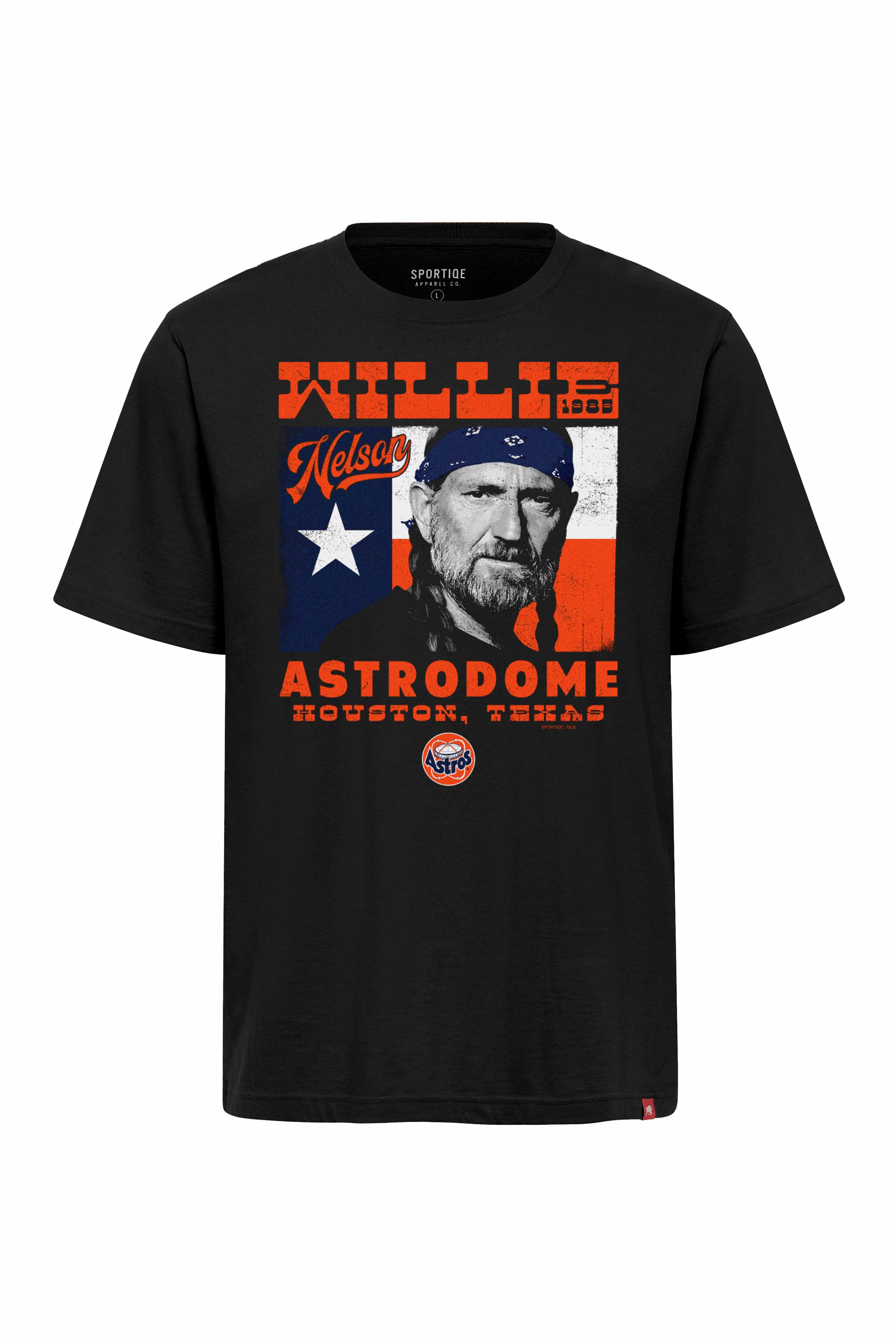 CENTER FIELD WILLIE NELSON X HOUSTON ASTRODOME TEE - Sportiqe Apparel