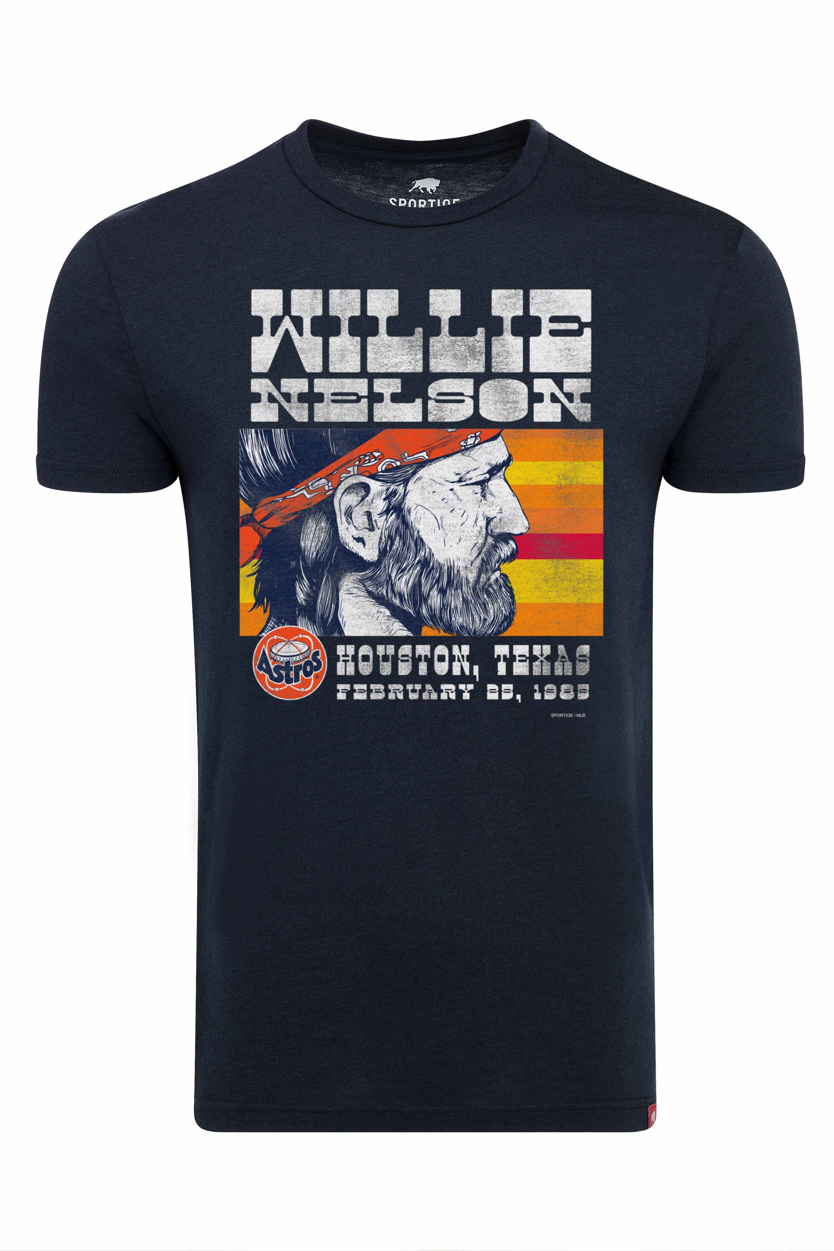 CENTER FIELD WILLIE NELSON X HOUSTON COMFY TEE - Sportiqe Apparel