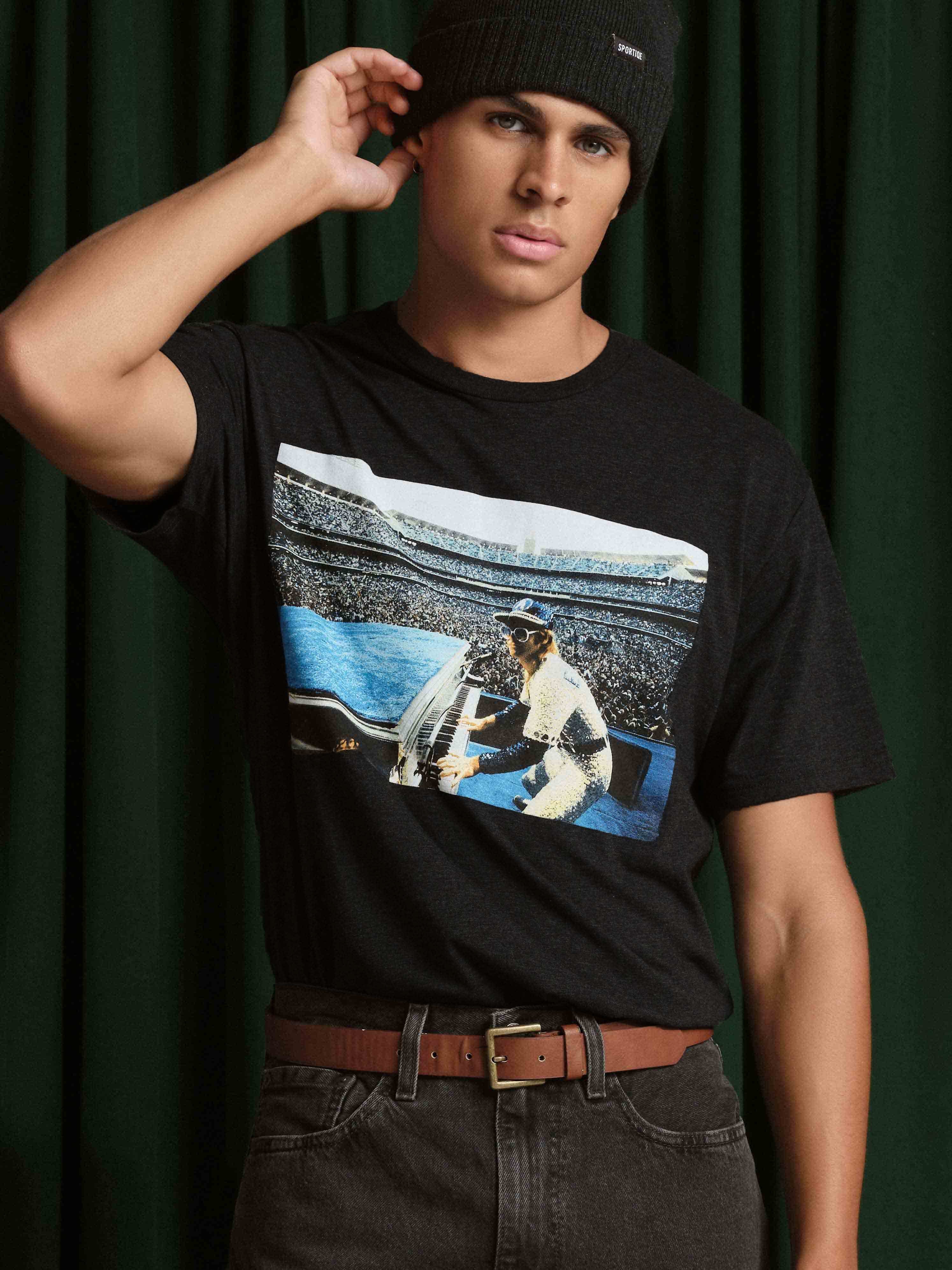 CENTER FIELD ELTON JOHN X DODGER STADIUM DUKE TEE