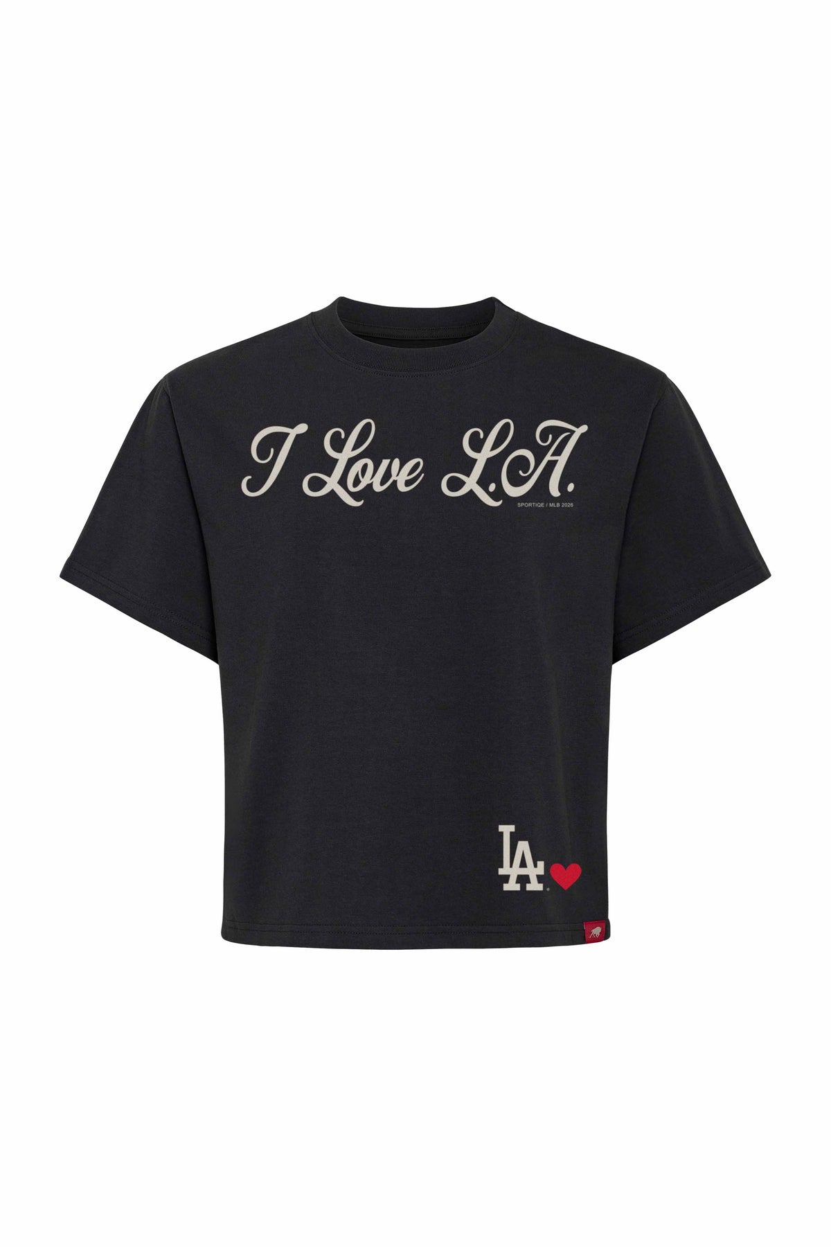 I LOVE LA x DODGERS WOMEN'S CARTER COAL TEE - Sportiqe Apparel