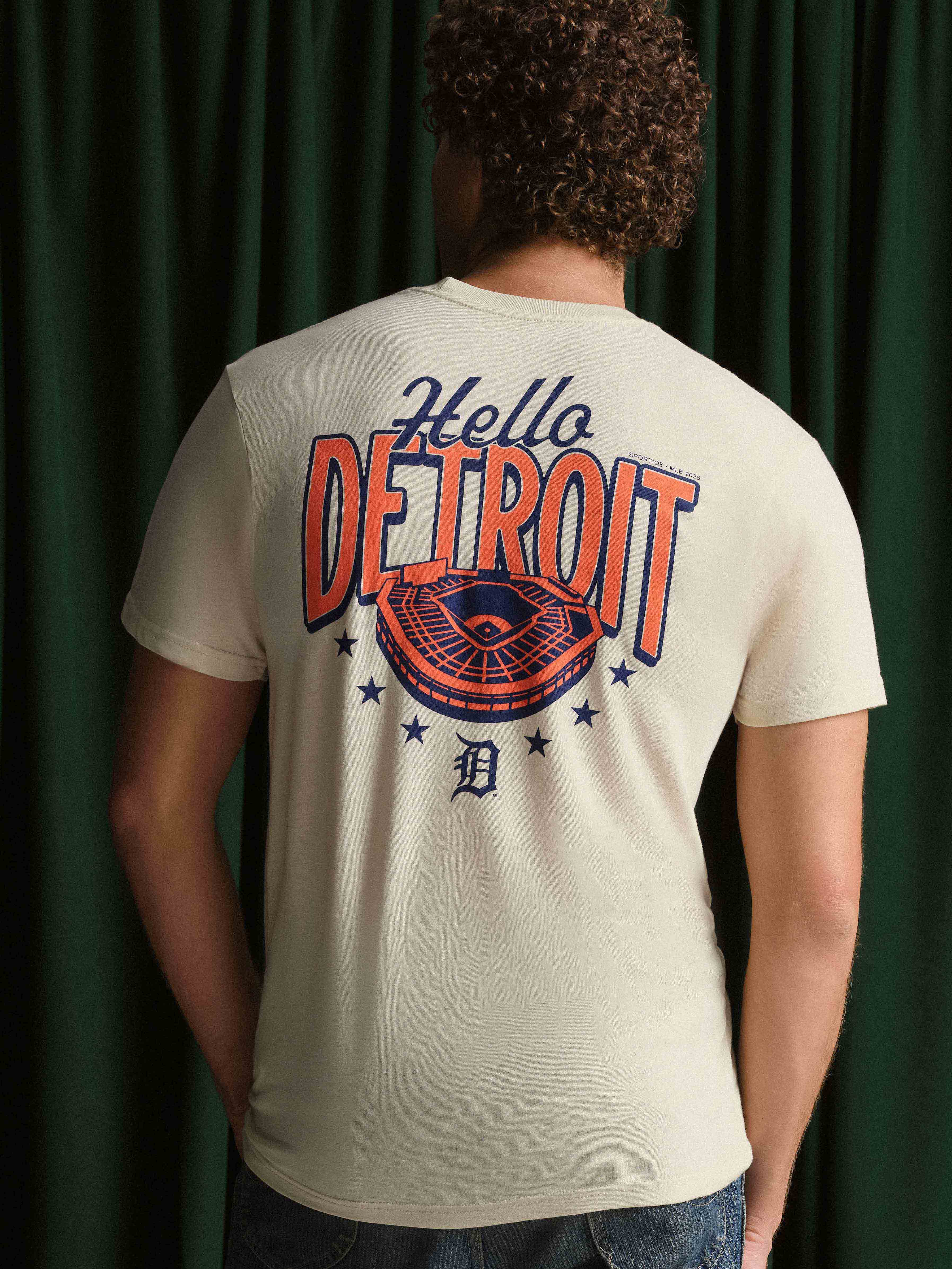 CENTER FIELD HELLO DETROIT COMFY TEE - Sportiqe Apparel