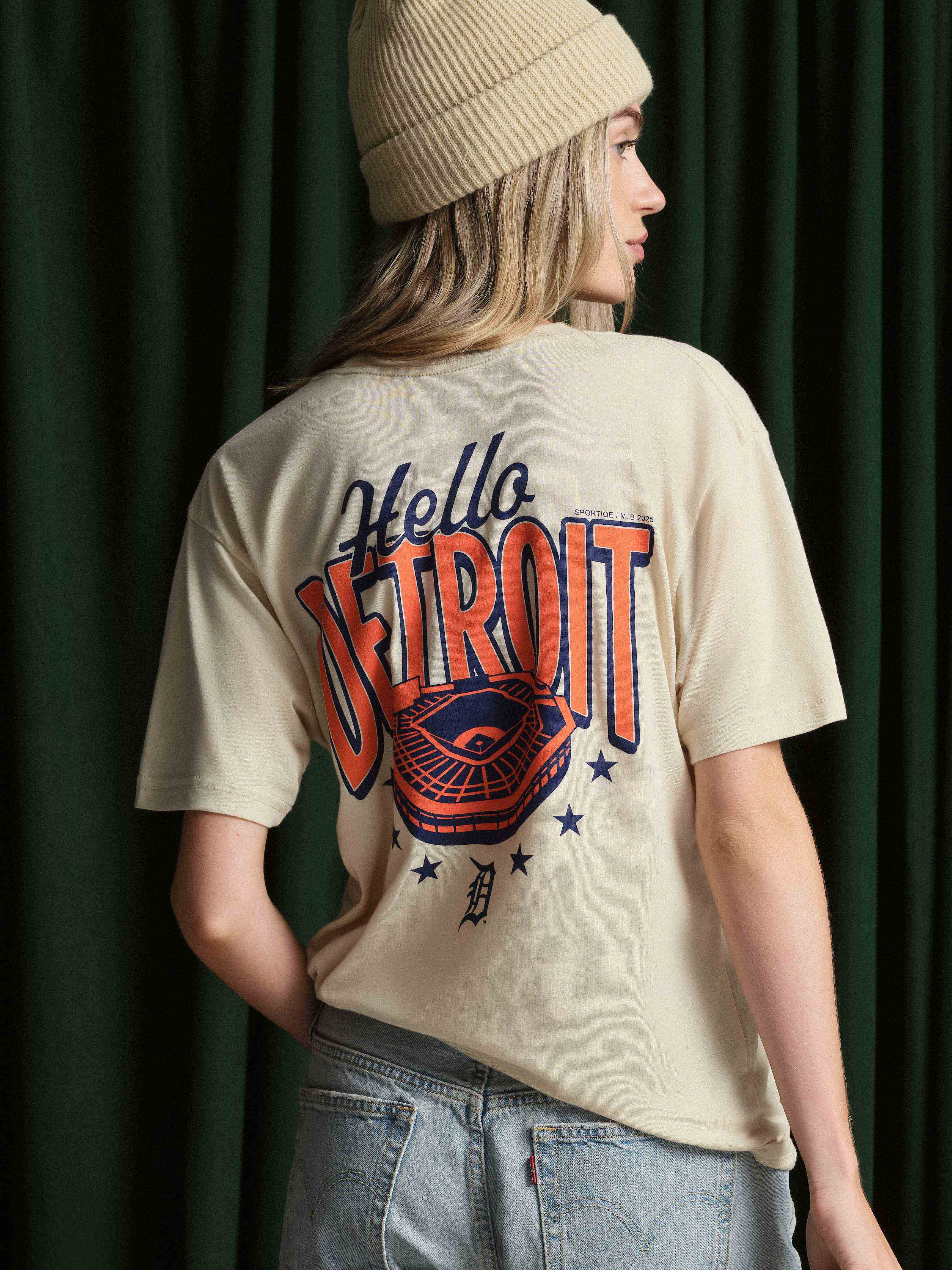 CENTER FIELD HELLO DETROIT COMFY TEE - Sportiqe Apparel