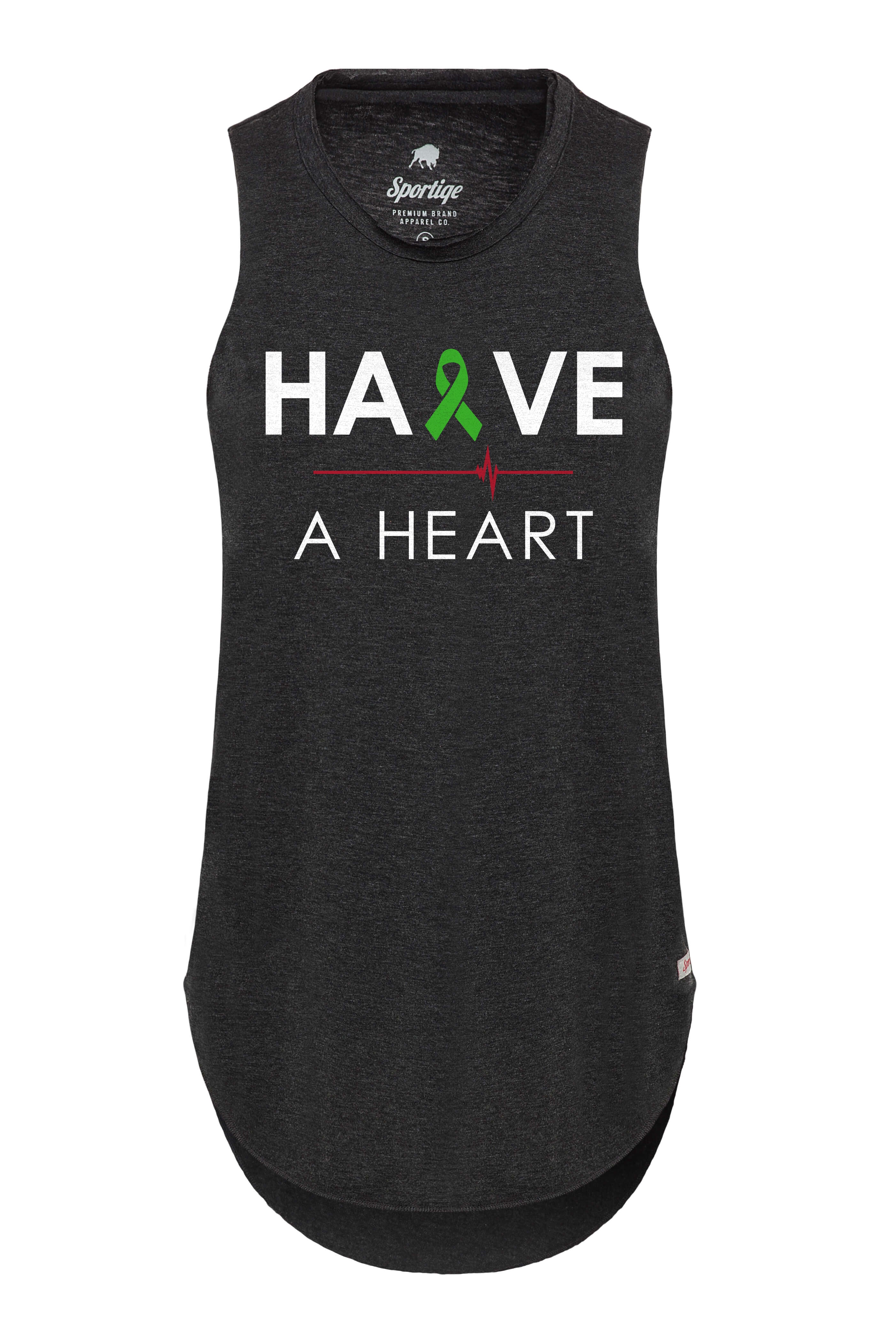 HALVE A HEART BLACK WOMEN'S JANIE TANK - Sportiqe Apparel