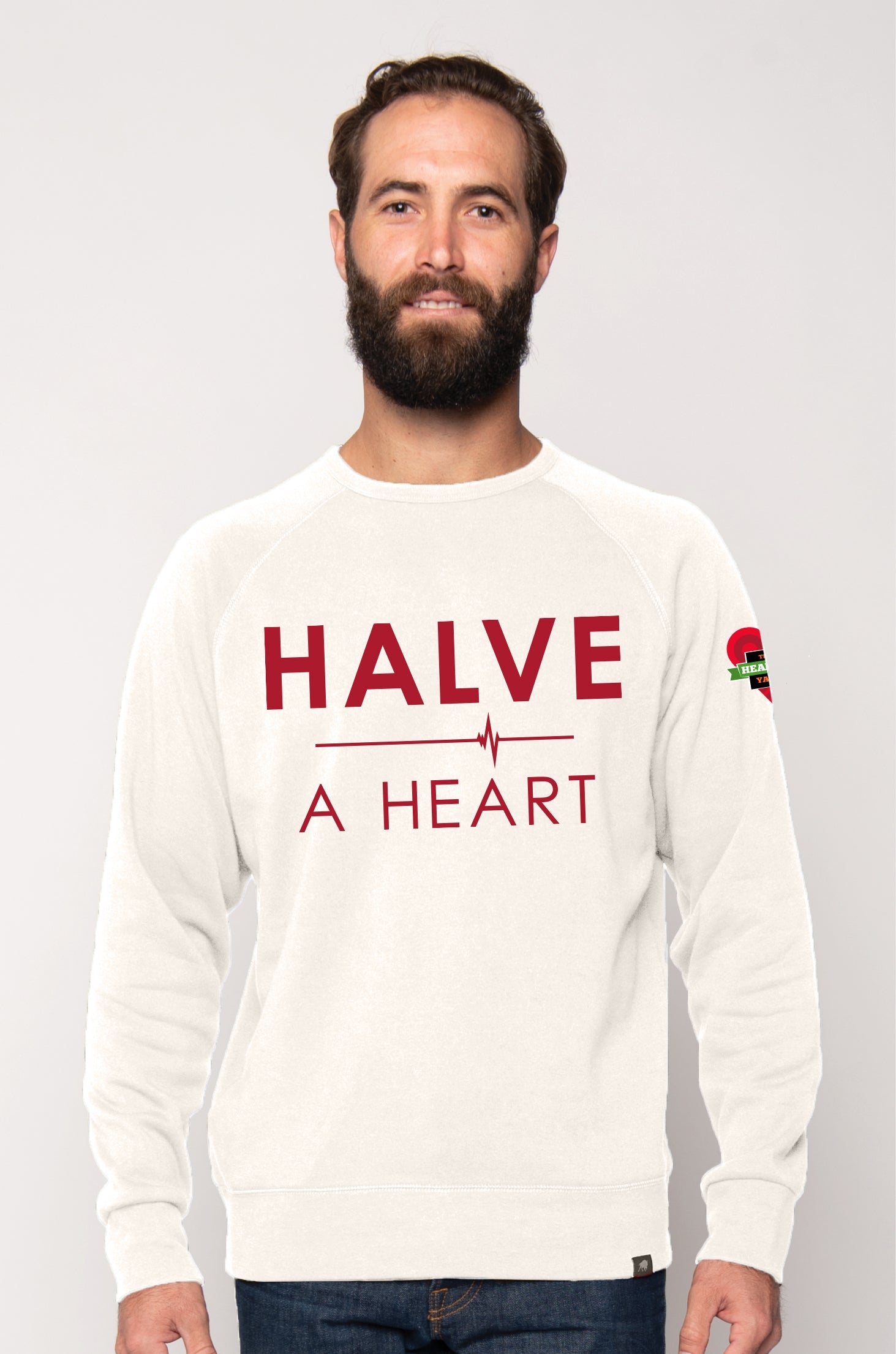 HALVE A HEART HARMON CREW NECK - Sportiqe Apparel