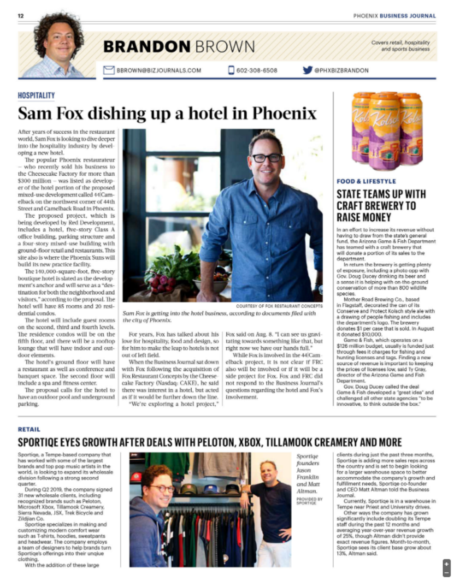 Phoenix Business Journal (print) | August 30, 2019