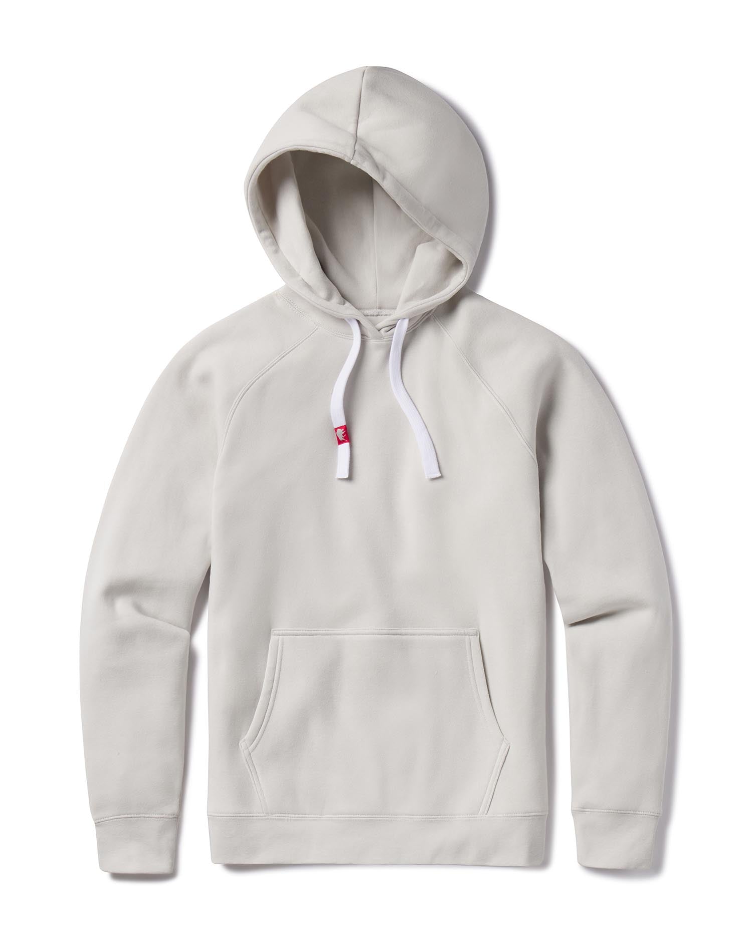 White and outlet grey hoodie