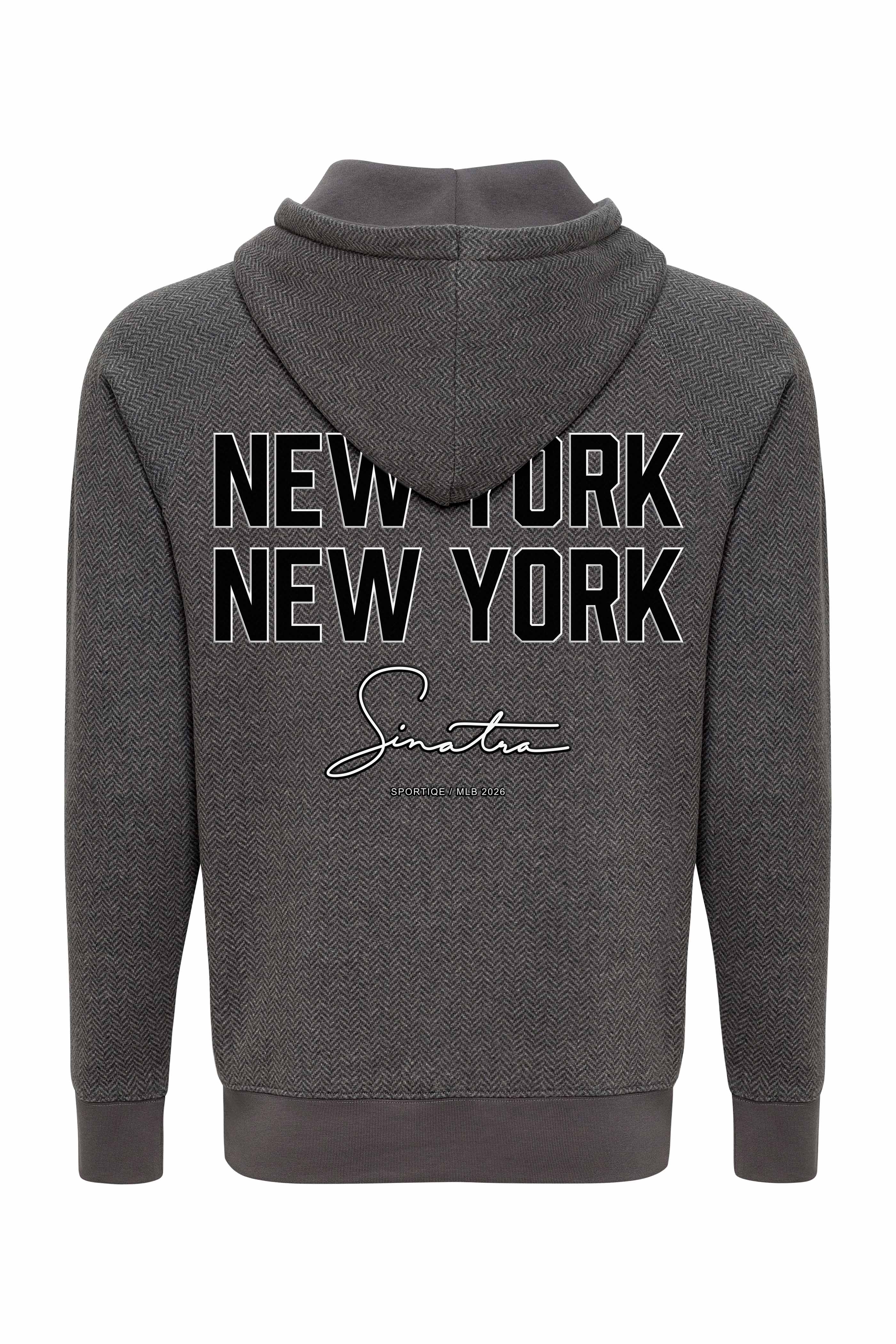 FRANK SINATRA x YANKEES HERRINGBONE OLSEN HOODIE - Sportiqe Apparel 