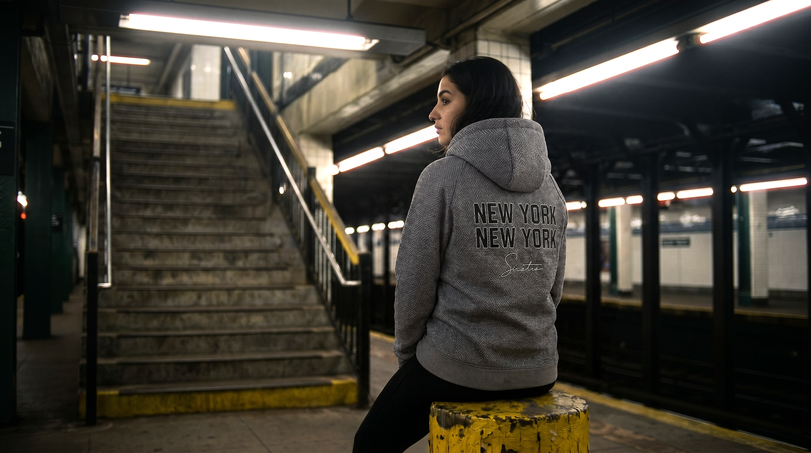 FRANK SINATRA x YANKEES HERRINGBONE OLSEN HOODIE