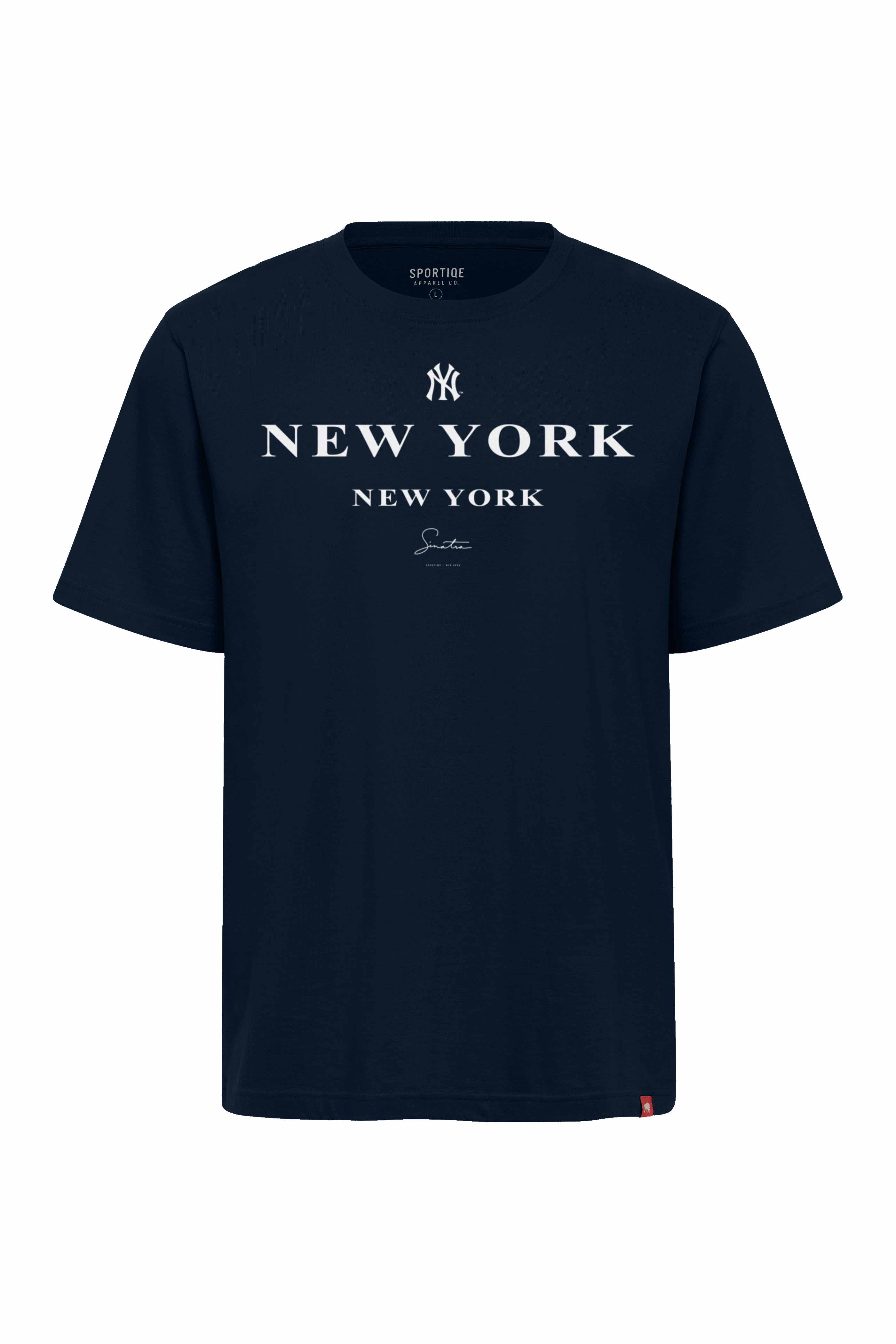 FRANK SINATRA x YANKEES MIDNIGHT NAVY DUKE TEE - Sportiqe Apparel 