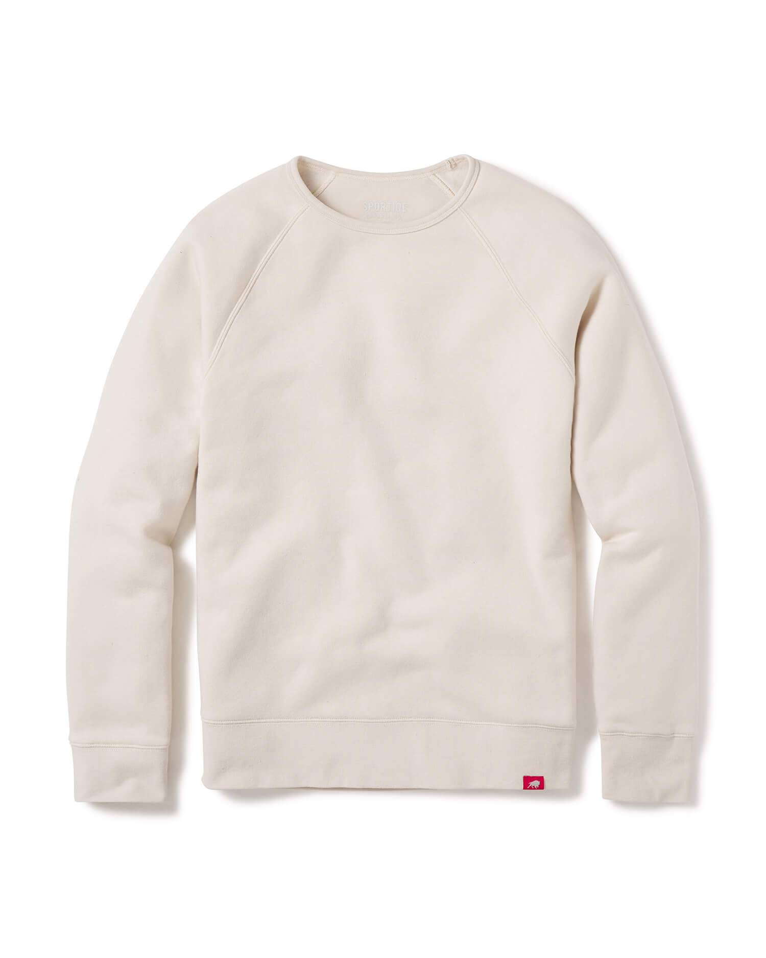 White plain crew neck hot sale