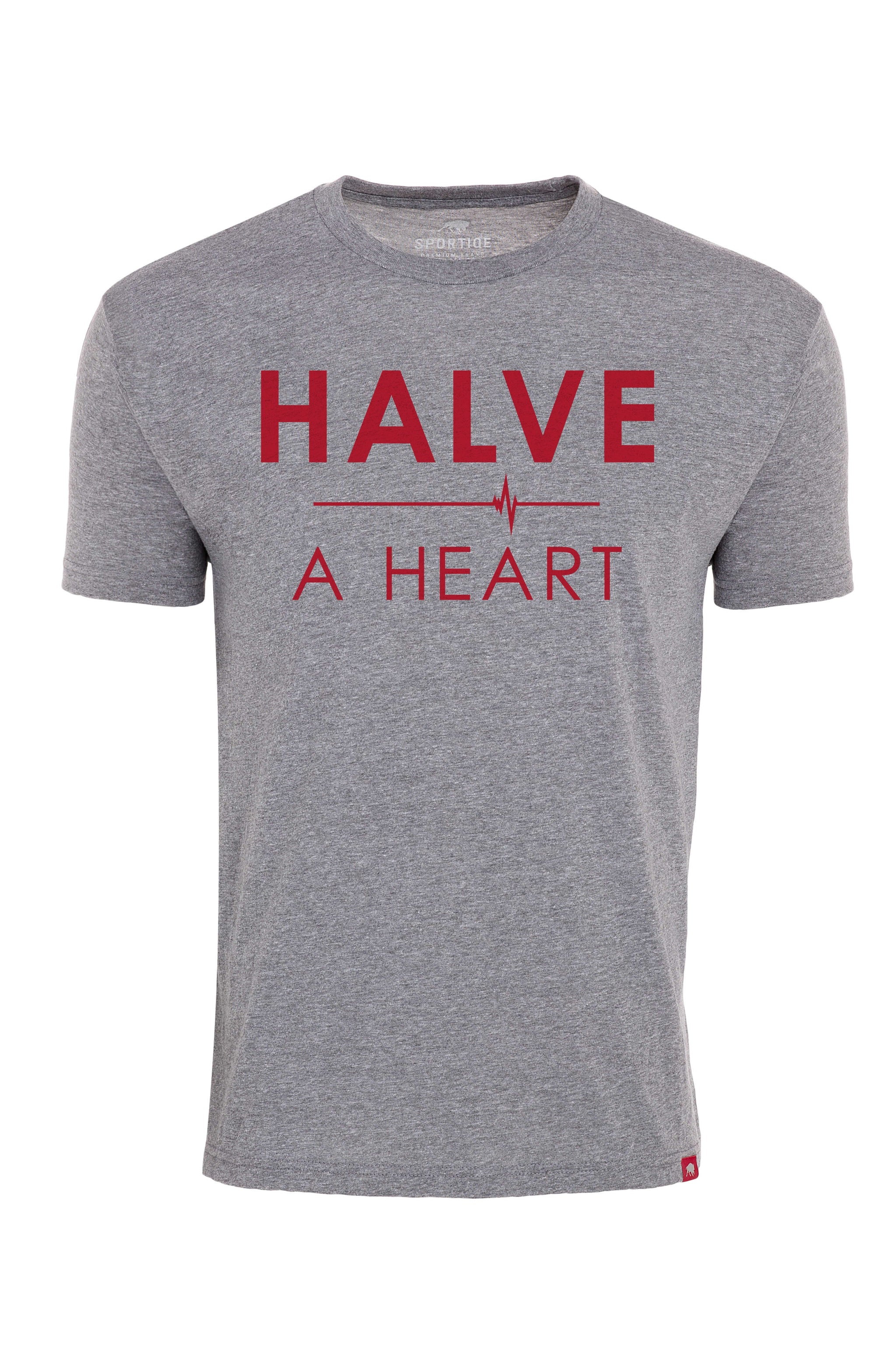 HALVE A HEART GRAY COMFY TEE